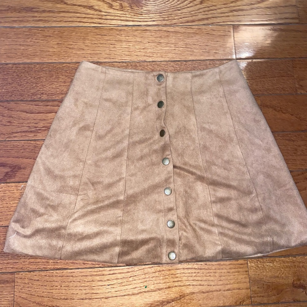 Small Suede Button up Skirt